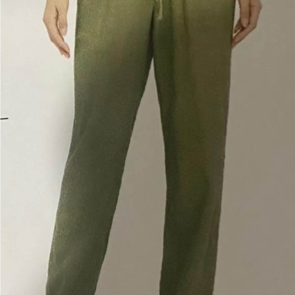 NEW Social Standard by Sanctuary Green Linen Blend Solstice Jogger Pants XS